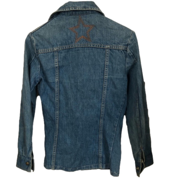 VINTAGE Denim Boho Coastal Cowgirl Festival Embroidered Bohemian  Jean Jacket… - Picture 1 of 5